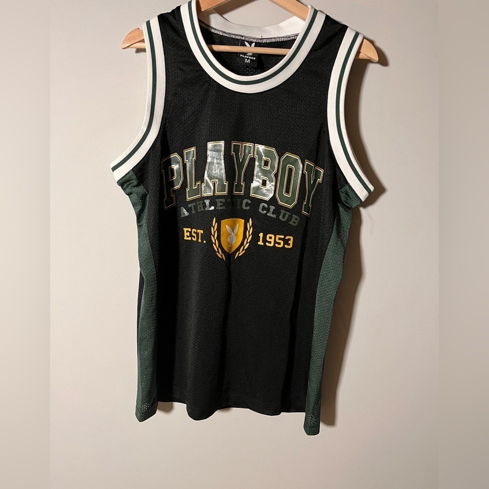 PLAYBOY Black and Gold Mesh‎ Jersey
